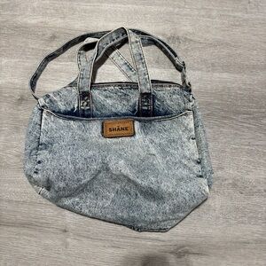 SHAN Denim Blue Tote Bag